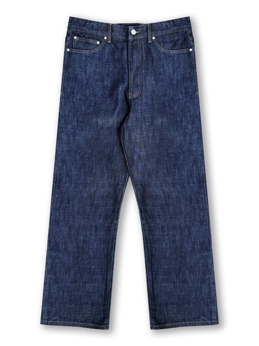 Script Straight Leg Denim